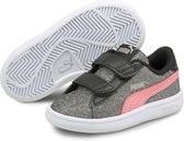 Puma Sneakers - Maat 19 - Meisjes - zwart - roze (voorzien van kleine glittertjes)