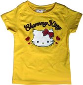 Hello Kitty Meisjes T-shirt geel 110/116