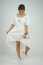 La Pèra Witte jurk met strepen Vrouwen Lange zomerjurk Dames - maat L