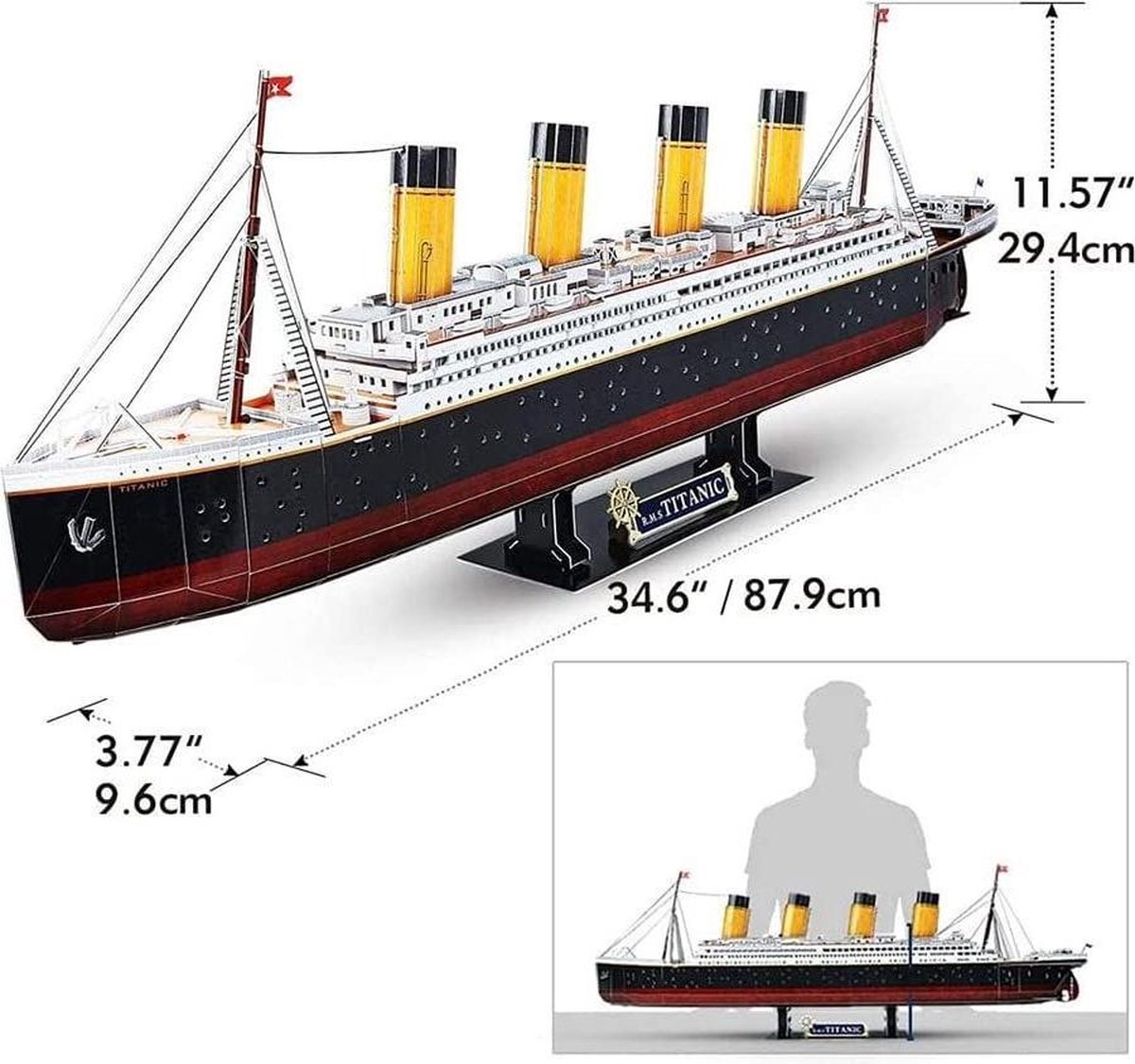 Cubic Fun - 3D Puzzel Titanic LED (2010328) — afbeelding 7
