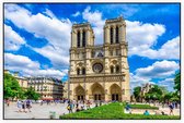 Kathedraal van de Notre-Dame in centrum van Parijs - Foto op Akoestisch paneel - 90 x 60 cm
