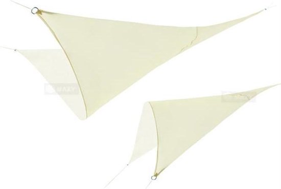 Tissu d'ombrage de Luxe 3 x 3 x 3 couleur crème / pare-soleil / résistant au soleil / résistant à l'eau et aux UV