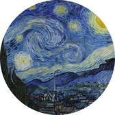 De sterrennacht, Vincent van Gogh - Foto op Behangcirkel - ⌀ 150 cm
