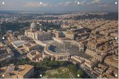Luchtfoto van de Sint-Pieter in Vaticaanstad, Rome - Foto op Tuinposter - 60 x 40 cm