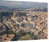 Luchtfoto van de Sint-Pieter in Vaticaanstad, Rome - Foto op Plexiglas - 90 x 60 cm