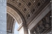 Close-up van de Arc de Triomphe in Parijs  - Foto op Tuinposter - 150 x 100 cm
