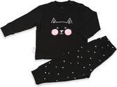 Frogs and Dogs - Pyjama Kitty - Zwart - Maat 98 -