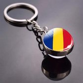 Roemenië Vlag Sleutelhanger | EK Voetbal | Luxe Gift | Mooie Decoratie | Handige Producten | Glas | 1 Stuk | Volwassenen | Keer Op Keer | Rituals Producten | Geslaagd | Geslaagd Versiering | Mooie Cadeau