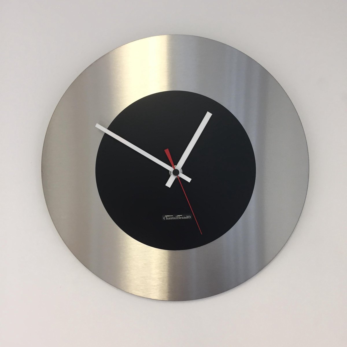 WANDKLOK FIRENZE BLACK & RED POINTER MODERN DESIGN
