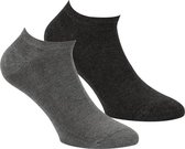 6 paar Boru Bamboo sneaker sokken | kleur Antraciet-Gray| Maat 36-40