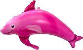 ballon Dolfijn roze 99x70cm