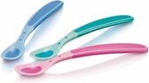 Nûby - Warmtegevoelige babylepels - 3St - Roze/Roze/Groen