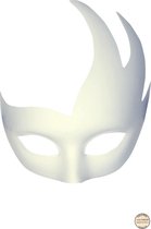 Venetiaans masker Colombina Onda Grezza wit