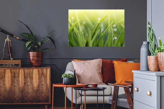 Sticker Muursticker Early Dew - Early Dew Ingrass - 90x60 cm - film autocollant - sticker mural repositionnable