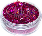 Chloïs Glitter Flakes Laser Rose 10 ml - Chunky Glitter - Chloïs Cosmetics - Chloïs Glittertattoo - Laser glitterflakes - Cosmetische glitter geschikt voor Glittertattoo, Make-up,