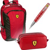 Ferrari Premium Set Rood - Rugzak + Etui + Pen
