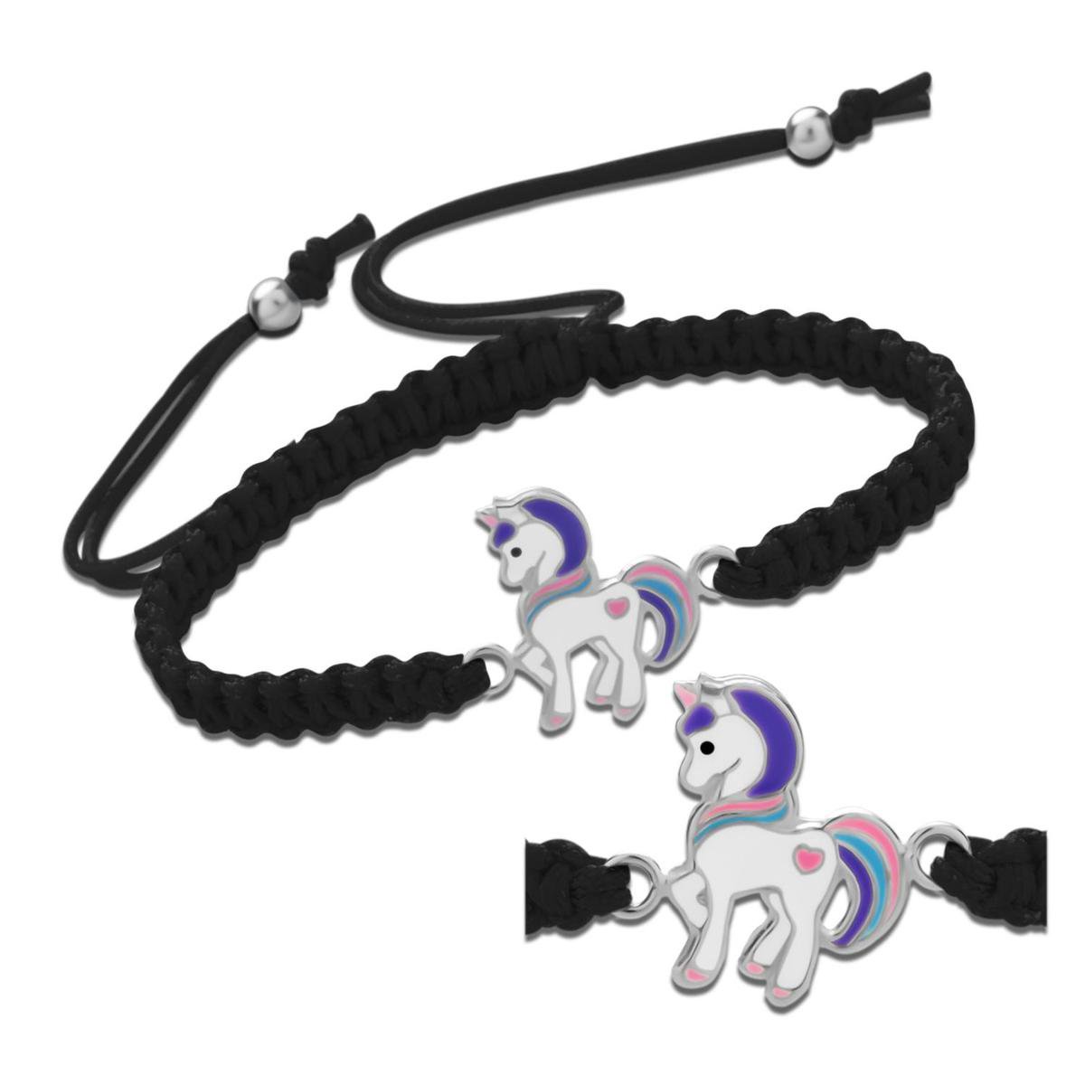 Eenhoorn-armband-kinderen-zilver-paarse-manen-14cm