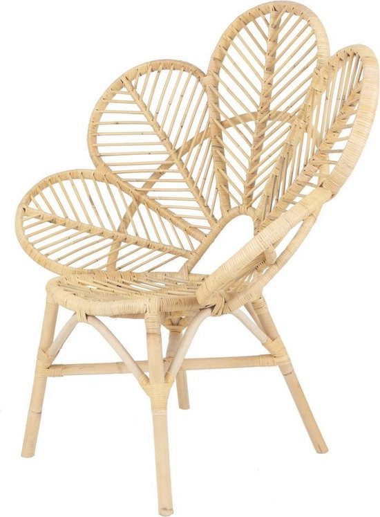 Scheiden registreren Bukken Rotan Stoel - Fauteuil - Lounge stoel - Leaf chair Bloem Rattan -  Bloemenstoel Groot | bol.com
