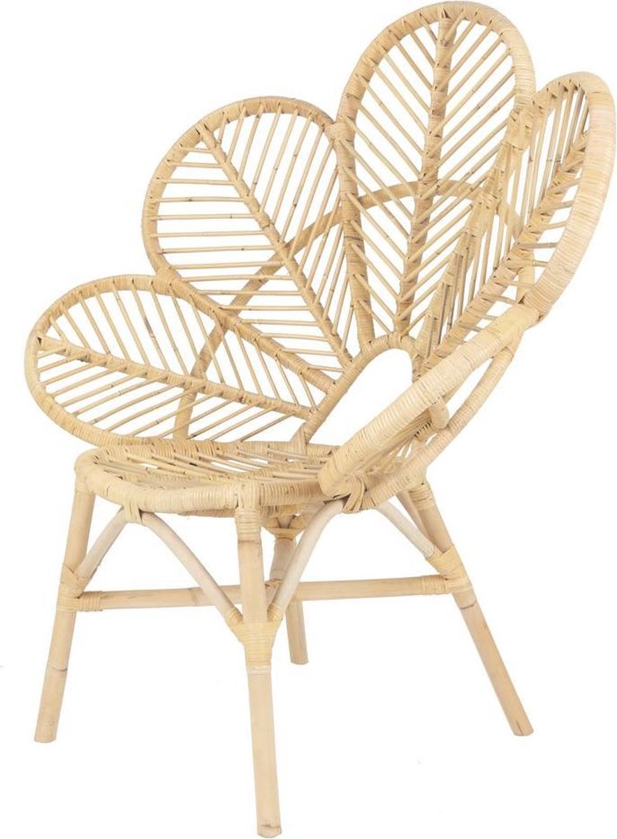 Rotan Stoel - Fauteuil - Lounge stoel - Leaf chair Bloem Rattan -  Bloemenstoel Groot | bol.com