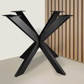 Matrix tafelpoot 85 x 85 cm - zwart - kokermaat 8 x 4 cm | tafelpoot | spinpoot | tafelpoot | onderstel