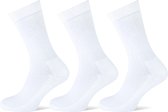 Teckel comfort sokken badstof zool - wit - 36/42 - 3 pack