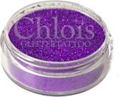 Chloïs Glitter Dark Purple 10 ml - Chloïs Cosmetics - Chloïs Glittertattoo - Cosmetische glitter geschikt voor Glittertattoo, Make-up, Facepaint, Bodypaint, Nailart - 1 x 10 ml