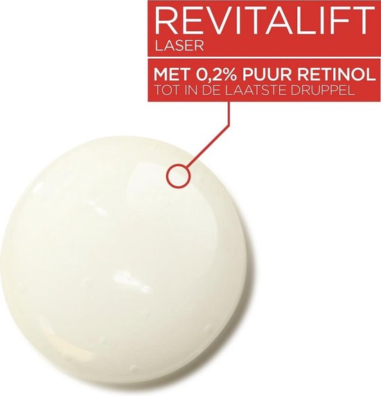 Een druppel L'Oréal Paris Revitalift Laser met 0.2% puur retinol.