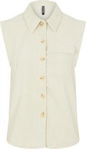 Pieces PCOSSY LOOSE VEST White Peper Dames Top - Maat M