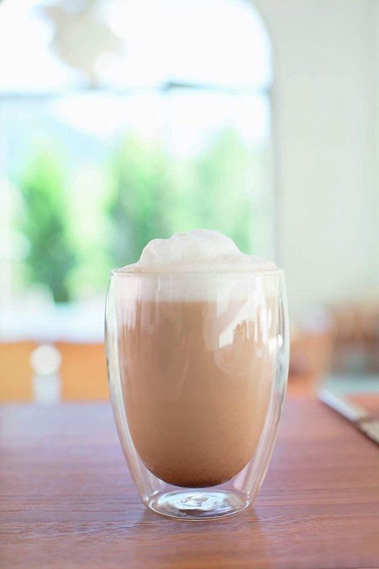 Glasrijk® theeglazen - Dubbelwandige glazen - 350 ml - 6 stuks - Koffieglazen - Theeglas - Cappuccino glazen - Latte macchiato glazen