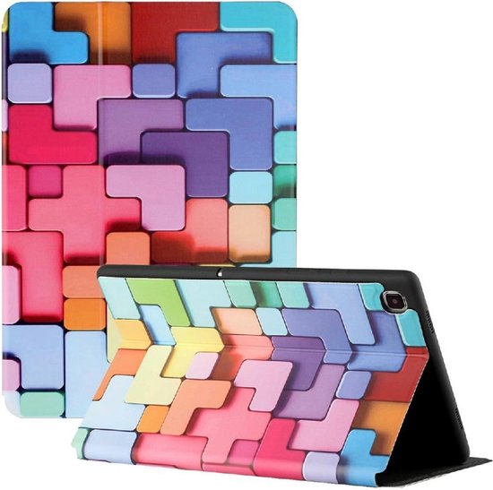 Samsung Galaxy Tab A7 Lite 8.7-inch T220/T225 Kleurrijke geometrie  Beschermende Hoes... | bol.com