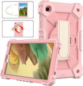 Samsung Galaxy Tab A7 Lite 8.7-inch T220/T225 Kickstand Roze PC Siliconen 360 ° Draaibare Tablet Case Cover Hoes Hoesje ASTBL