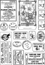 More Vintage Ephemera Unmounted Rubber Stamp (CI-469)