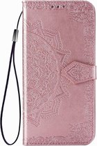 Samsung Galaxy S20 FE Bookcase - Roze - Bloemen - Portemonnee Hoesje