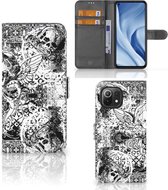 Telefoonhoesje Xiaomi Mi 11 Lite | Xiaomi 11 Lite NE Wallet Book Case Skulls Angel