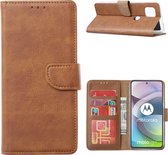 Xssive Telefoon Hoesje voor Moto G (5G) - Book Case - Licht Bruin