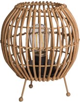 Alinterieur - Kerst - Led tafellamp - Beige Rattan - Op voet