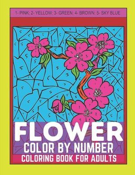 Flower Color By Number Coloring Book For Adults, Connie Norman