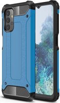 Samsung Galaxy A32 5G Hoesje - Mobigear - Outdoor Serie - Hard Kunststof Backcover - Blauw - Hoesje Geschikt Voor Samsung Galaxy A32 5G