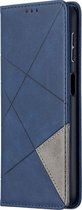 Samsung Galaxy A32 5G Hoesje - Mobigear - Rhombus Slim Serie - Kunstlederen Bookcase - Blauw - Hoesje Geschikt Voor Samsung Galaxy A32 5G