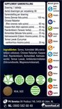 Supplement samenstelling met o.a. Senna, Chinese rabarber, Aloë, Paardenbloem, Berkenblad, Kalmoeswortel en Temoe Lawak. Bevat geen melk, pinda's, vis, selderij, sesamzaad, gluten, ei, schaaldieren, mosterd, sulfiet, noten, soja, weekdieren, lupine. Vegetarisch.