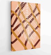 Bstract, art, autumn, background, boho, botanical, brown, card, decor, design 1 - Moderne schilderijen – Vertical – 1871676775 - 40-30 Vertical