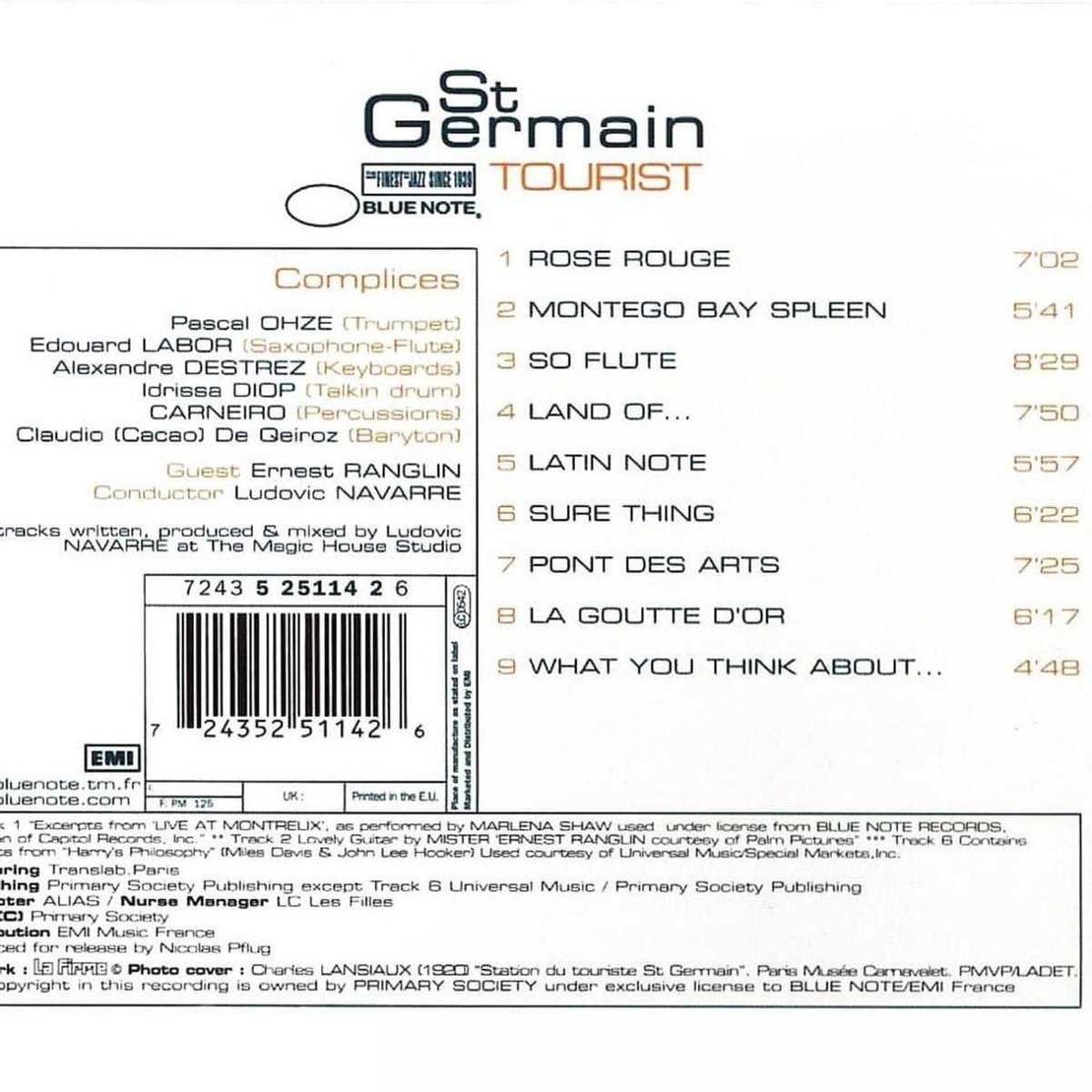 Tourist, St. Germain CD (album) Muziek bol