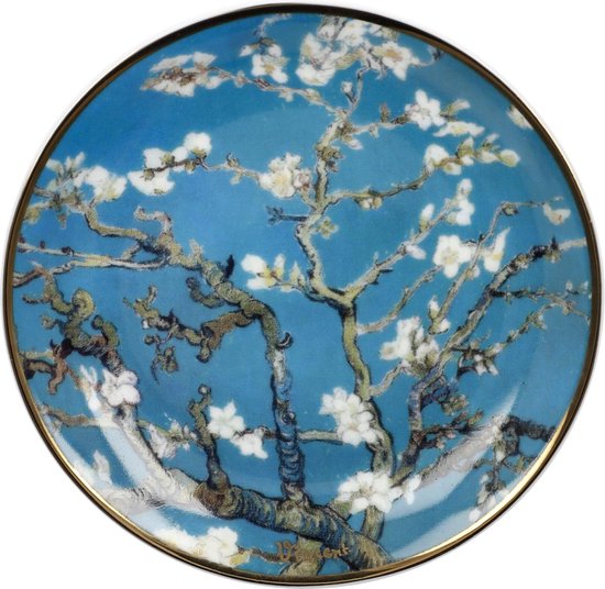 Goebel - Vincent van Gogh | Sier Schoteltje Amandelboom blauw | Porselein -  10cm - met | bol.com