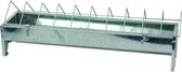 Kippenvoerbak metaal - 50 cm - Zilver - 50 x 13 x 15 cm