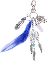 DW4Trading Dromenvanger Sleutelhanger  - Dreamcatcher - Blauw 2