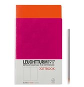 Leuchtturm1917 Double A5 Medium Jottbook Blanco Orange / Berry(set van 2)