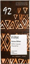 Vivani Chocoladereep Puur 92% Cacao 10 x 80GR - Voordeelverpakking
