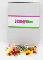 The Candy Box - Halal box - Snoep & Snoepgoed cadeau doos - 0,5kg - Haribo - vegan - zoet - zuur - beertjes - regenboog matjes - pico balla - Uitdeel en verjaardag cadeau doos voor