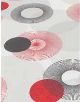 Collectie Novara - HHP 10116-06 - Circles Black and Red