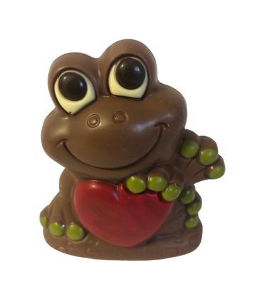 Chocolade - Kikker met Hart - Zijden lint lint: "Speciaal voor jou"